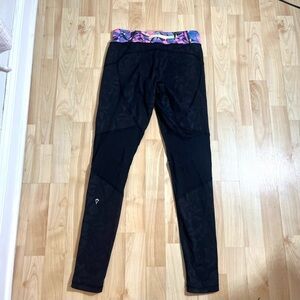 ivivva Lululemon multicolor Geometric Athletic Leggings Girls 14 Activewear